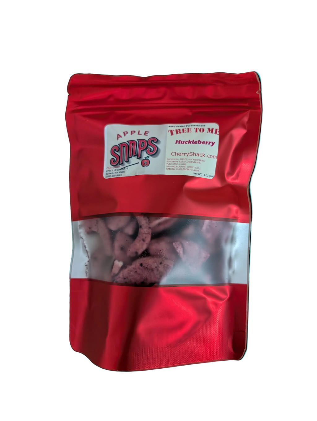 Apple Snaps: Huckleberry - Huckleberry Infused Freeze Dried Apples