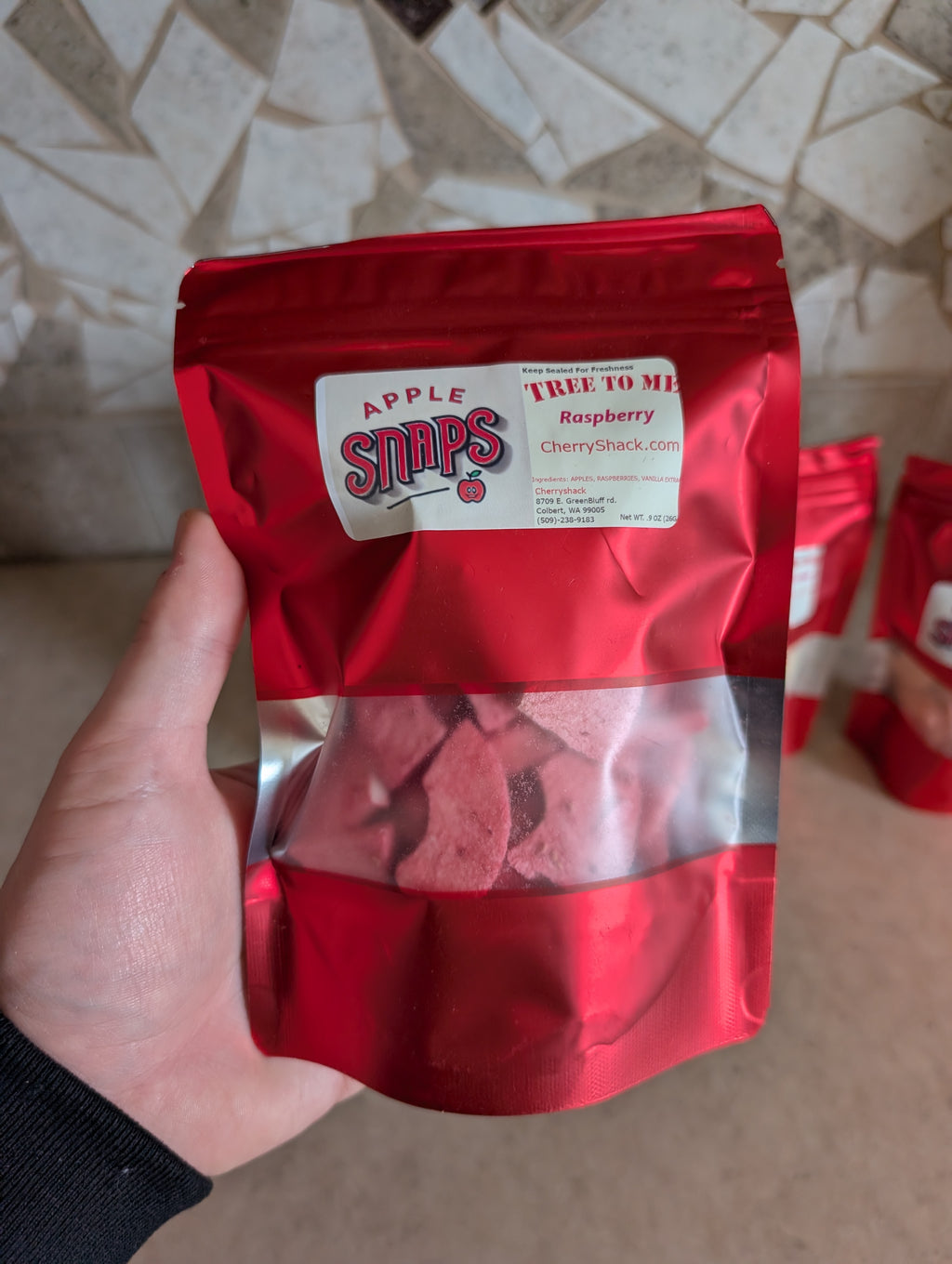 Apple Snaps: Raspberry - Raspberry Infused Freeze Dried Apples